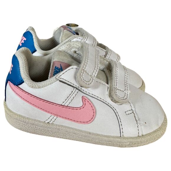 Nike Court Royale White Pink Blue 833537-110 Toddler Size 5C - Picture 4 of 8